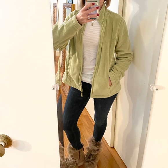 Telluride Clothing Co Jackets & Blazers - Telluride Clothing Co Lime Fleece Full Zip Jacket